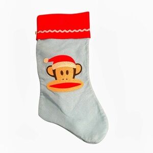 Vintage y2k Paul Frank Santa Julius monkey Christmas stocking red light blue